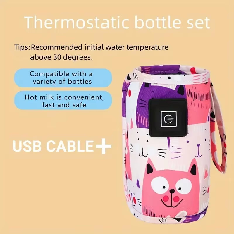 Insulated bottle warmer stroller bag, view 6 of 9