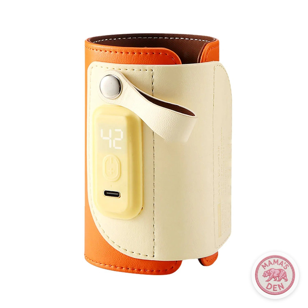 Portable bottle warmer with temperature display