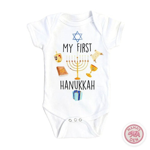 Baby's First Hanukkah baby bodysuit