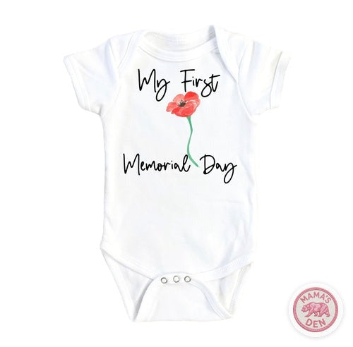 Baby's First Memorial Day baby bodysuit