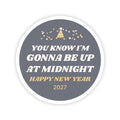 New Year's 'Up at Midnight' Bear Sticker