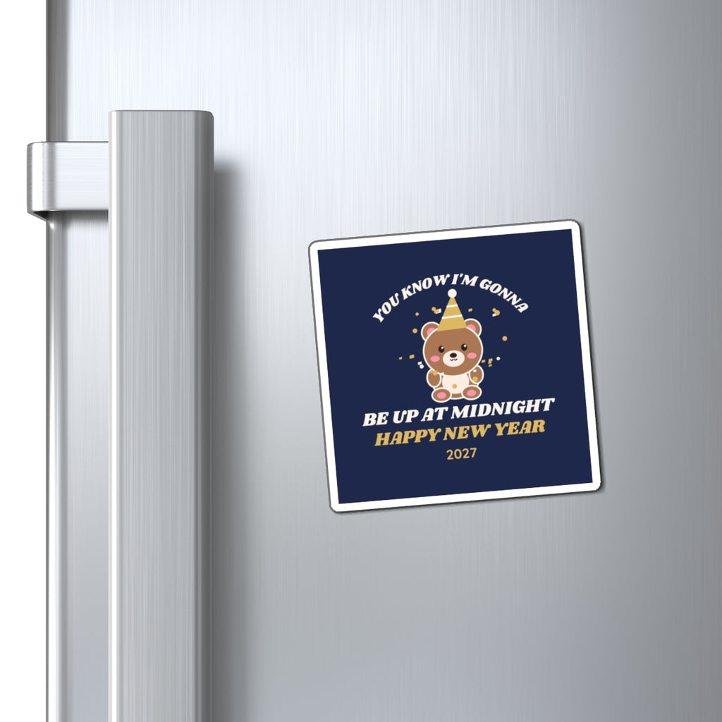 New Year's 'Up at Midnight' Bear Magnet