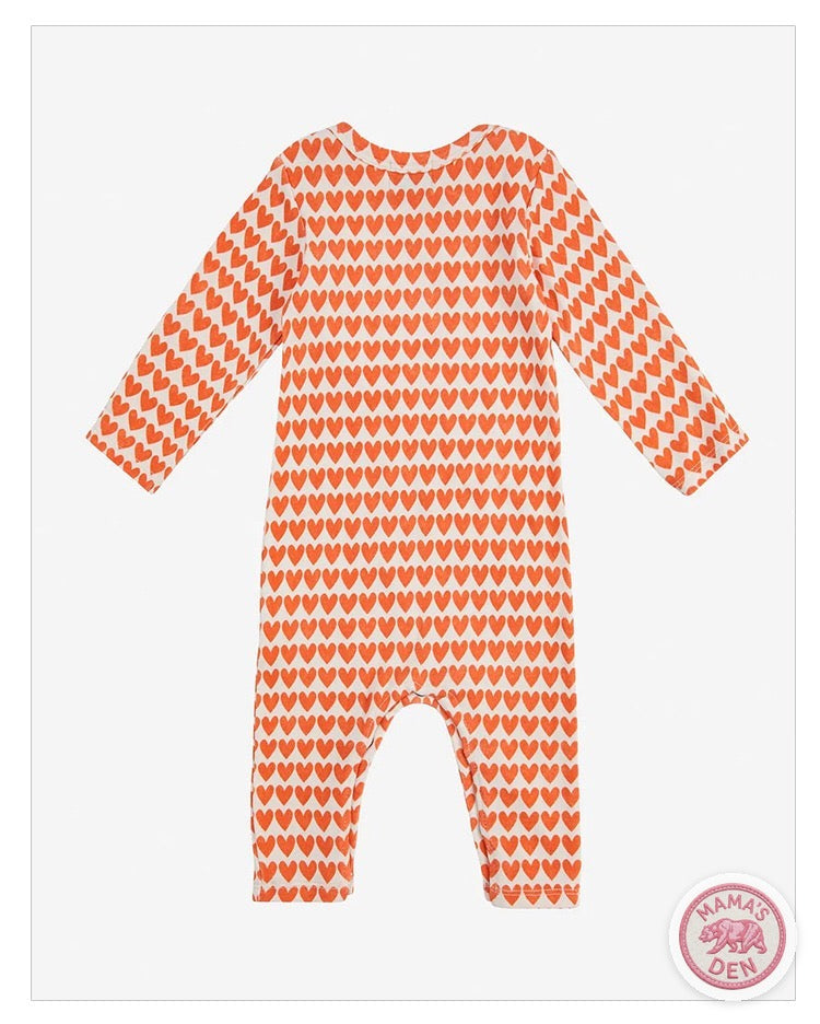 Heart print romper colors