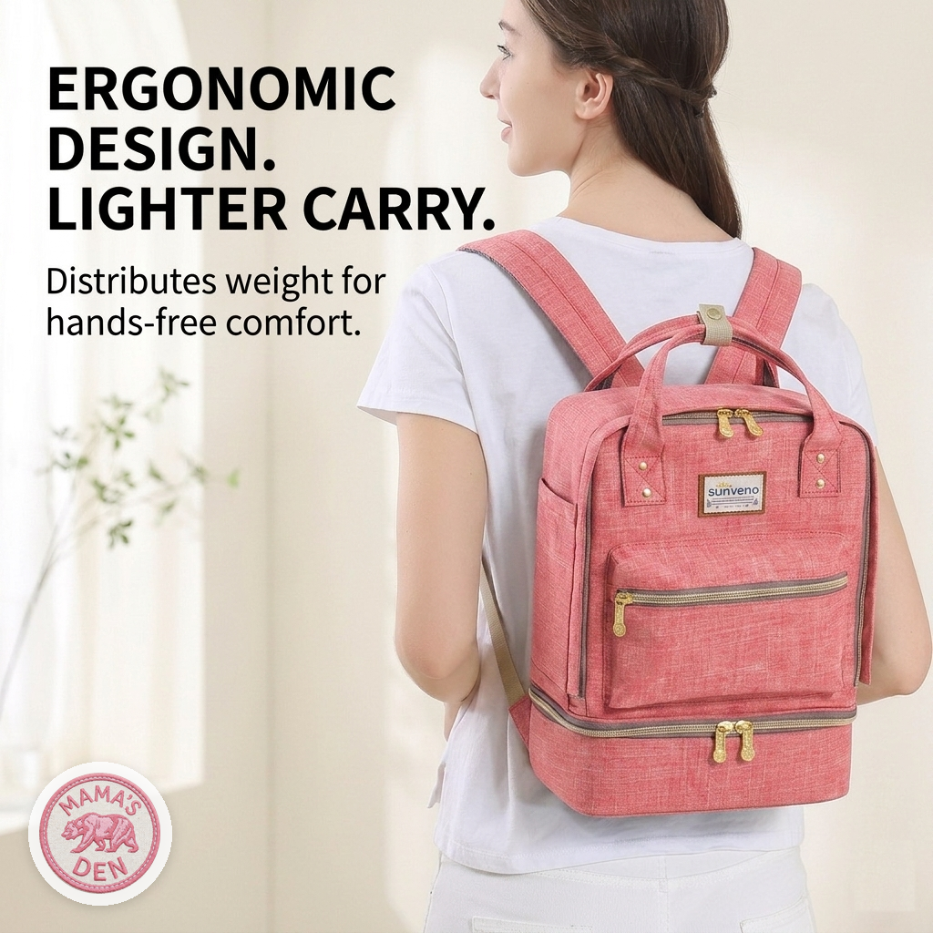 Mama's Den Pump & Go Cooler Backpack