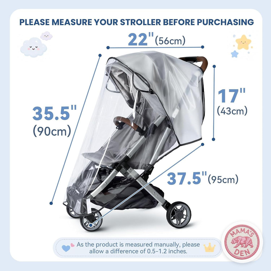 Clear stroller rain cover, view 4 of 6