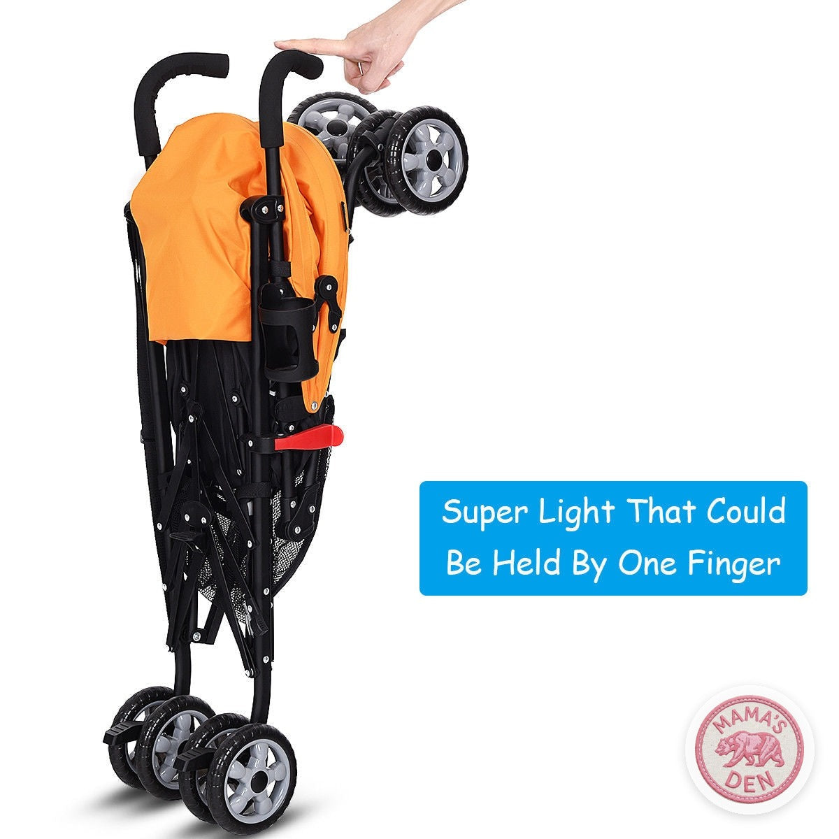 Bearmobile Breeze folded and held with one finger