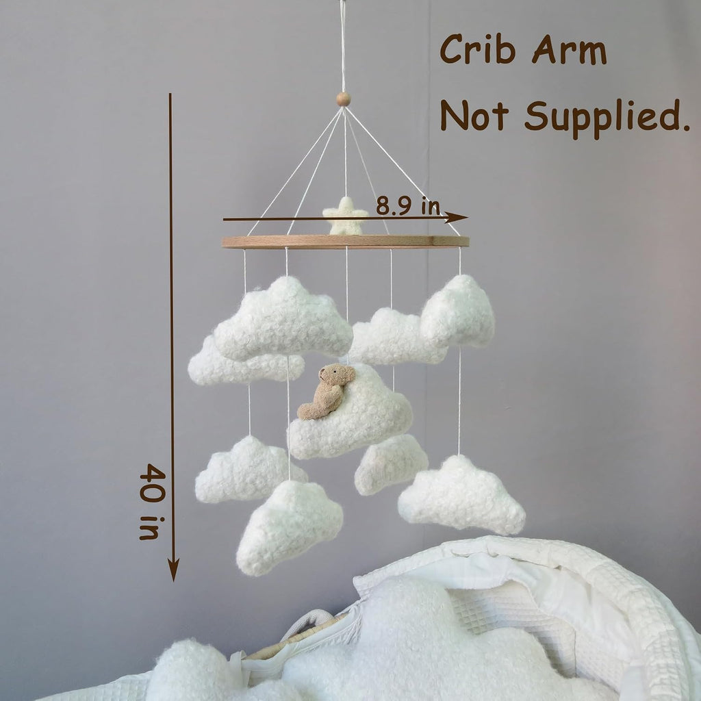 Cloud and bear crib mobile, view 2 of 6