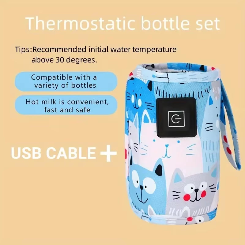 Insulated bottle warmer stroller bag, view 7 of 9