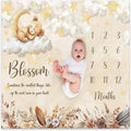 Moonlit Bear Monthly Milestone Blanket