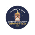 New Year's 'Up at Midnight' Bear Coaster