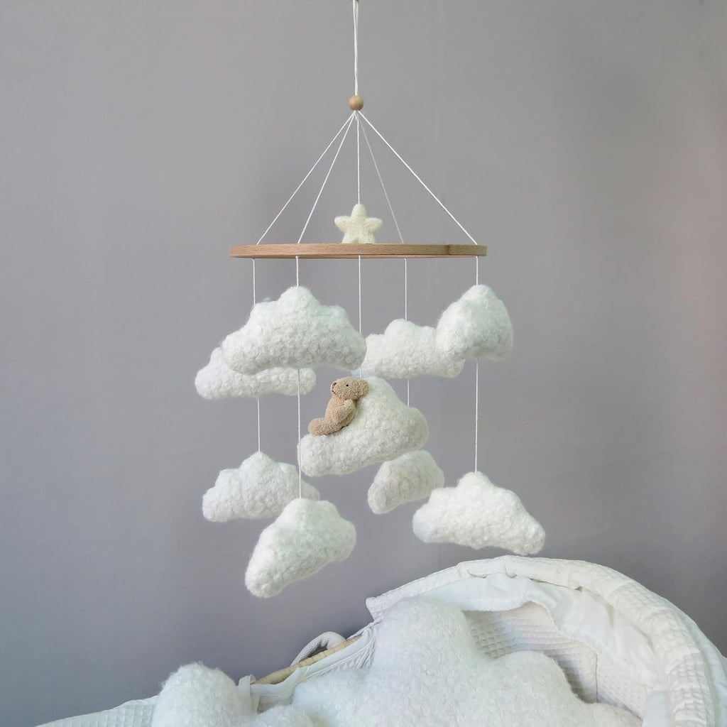 Cloud and bear crib mobile, view 4 of 6