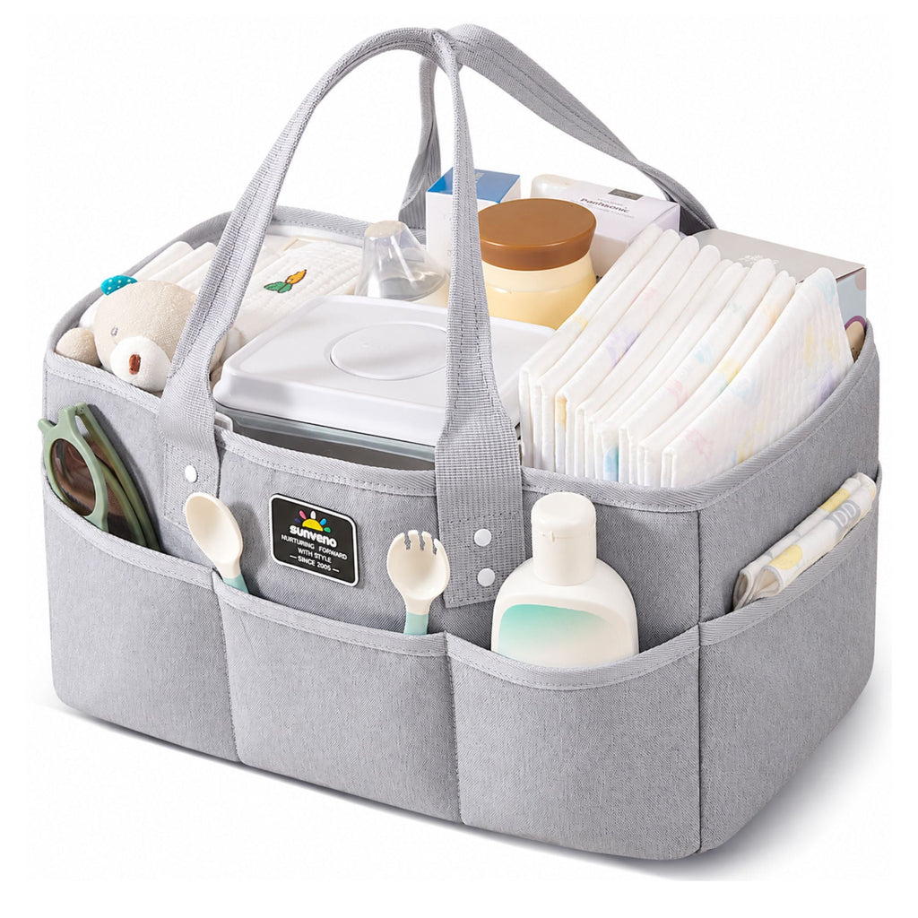 Gray diaper caddy organizer