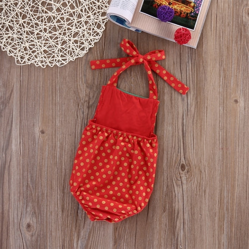 Mama's Den Santa's Little Helper Halter Romper