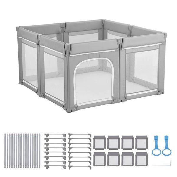 Foldable baby playpen 47 x 47 inch with mesh walls