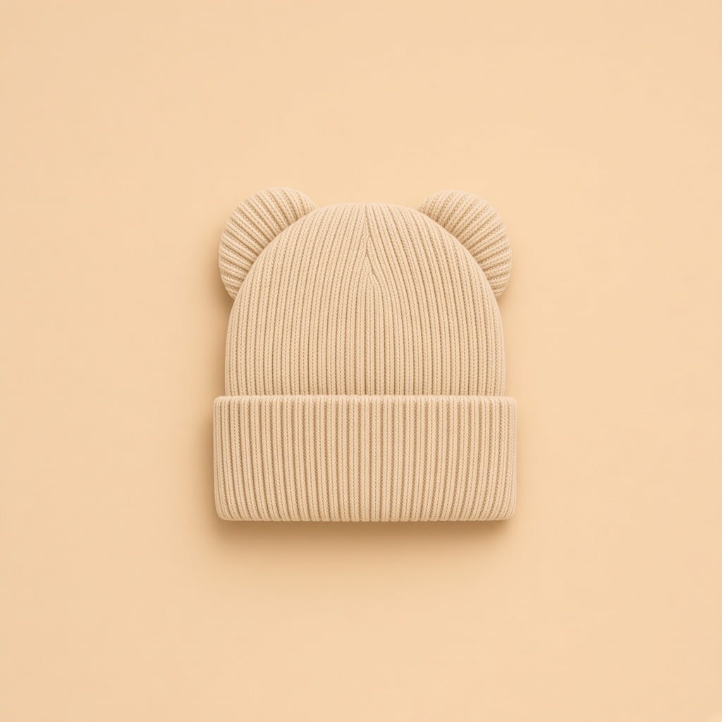 Cream boutique photo — Little Ears Bear Beanie view 1