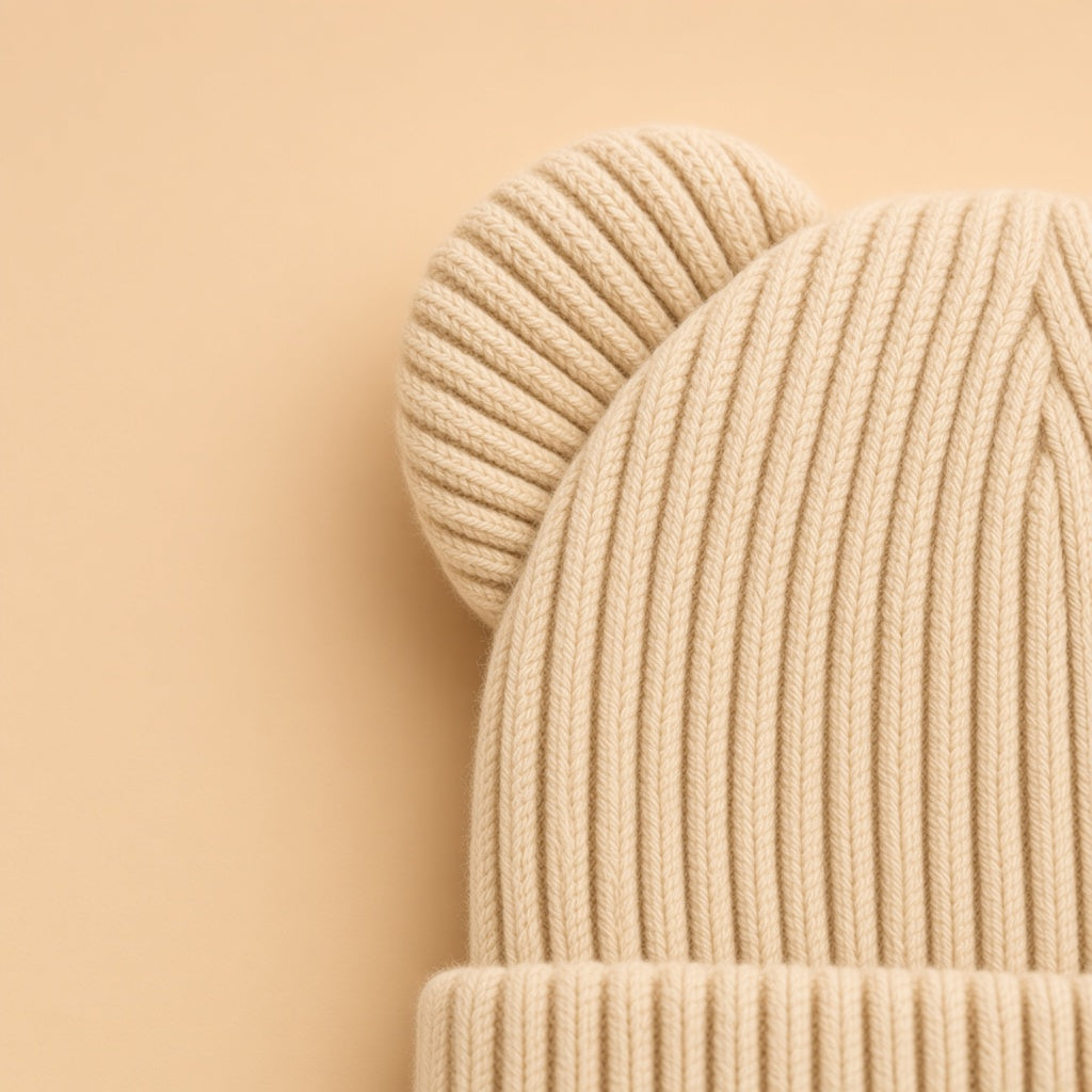 Cream boutique photo — Little Ears Bear Beanie view 3