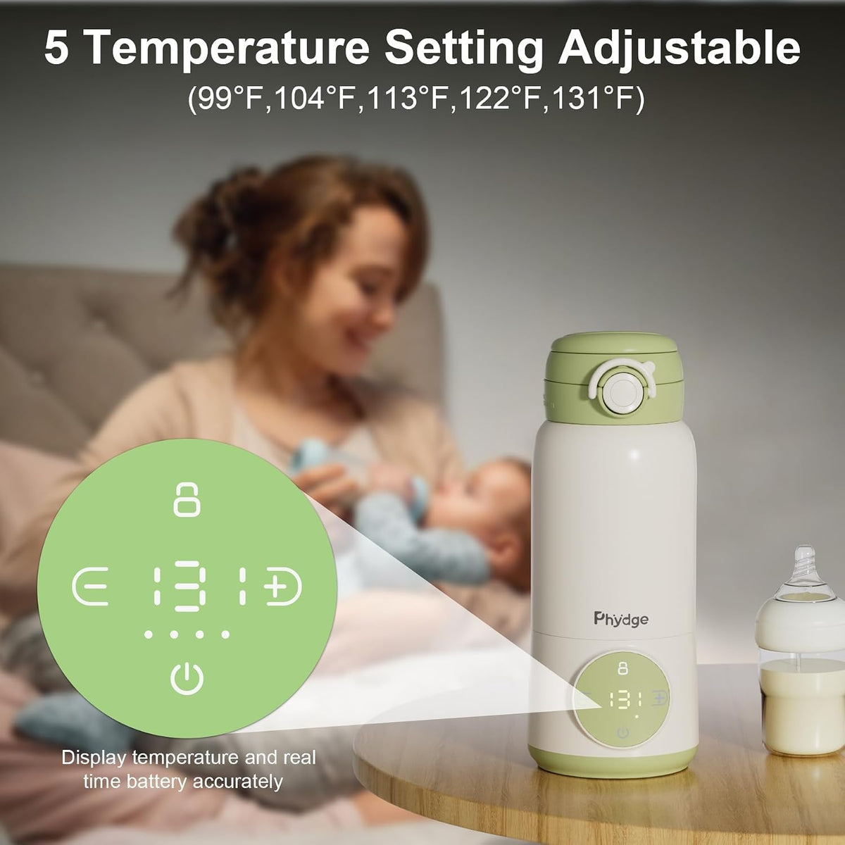 Portable Bottle Warmer for Travel, on the Go for Formula, Breastmilk