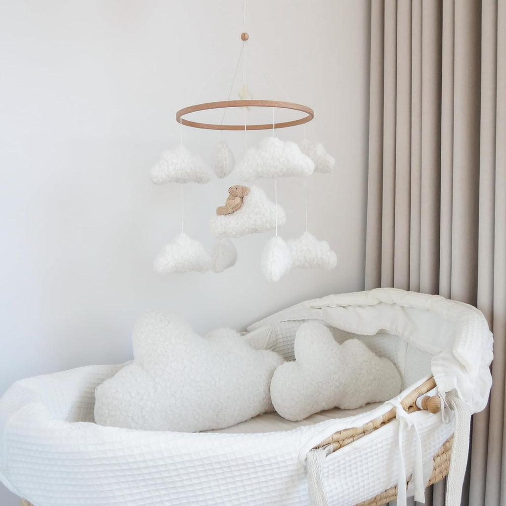 Cloud and bear crib mobile, view 3 of 6