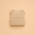 Cream boutique variant — Little Ears Bear Beanie — Beige