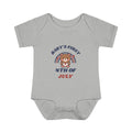 4th of July retro bear bodysuit - Heather - front