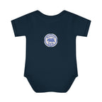 4th of July retro bear bodysuit - Navy - back