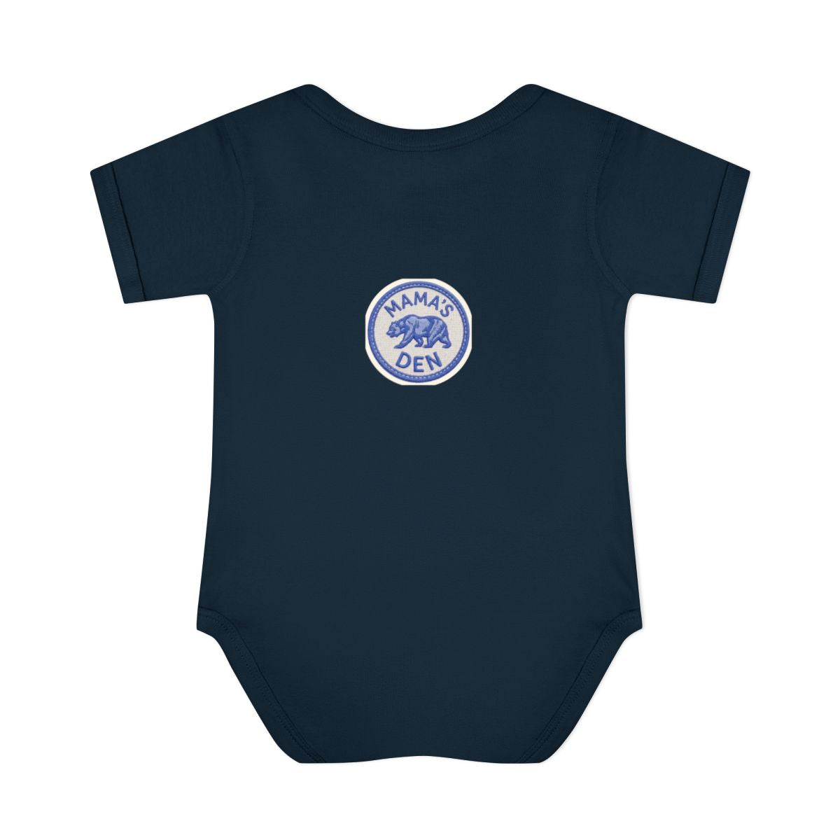4th of July retro bear bodysuit - Navy - back