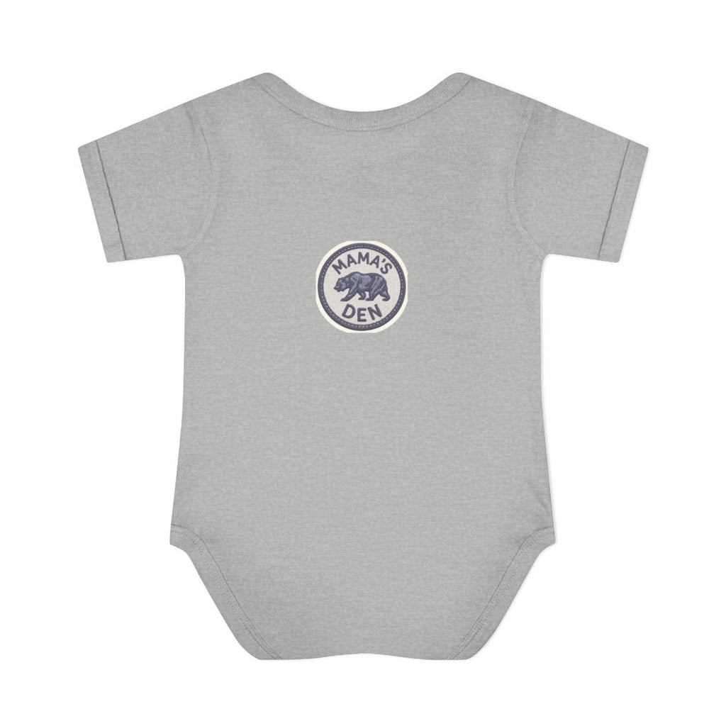 4th of July retro bear bodysuit - Heather - back