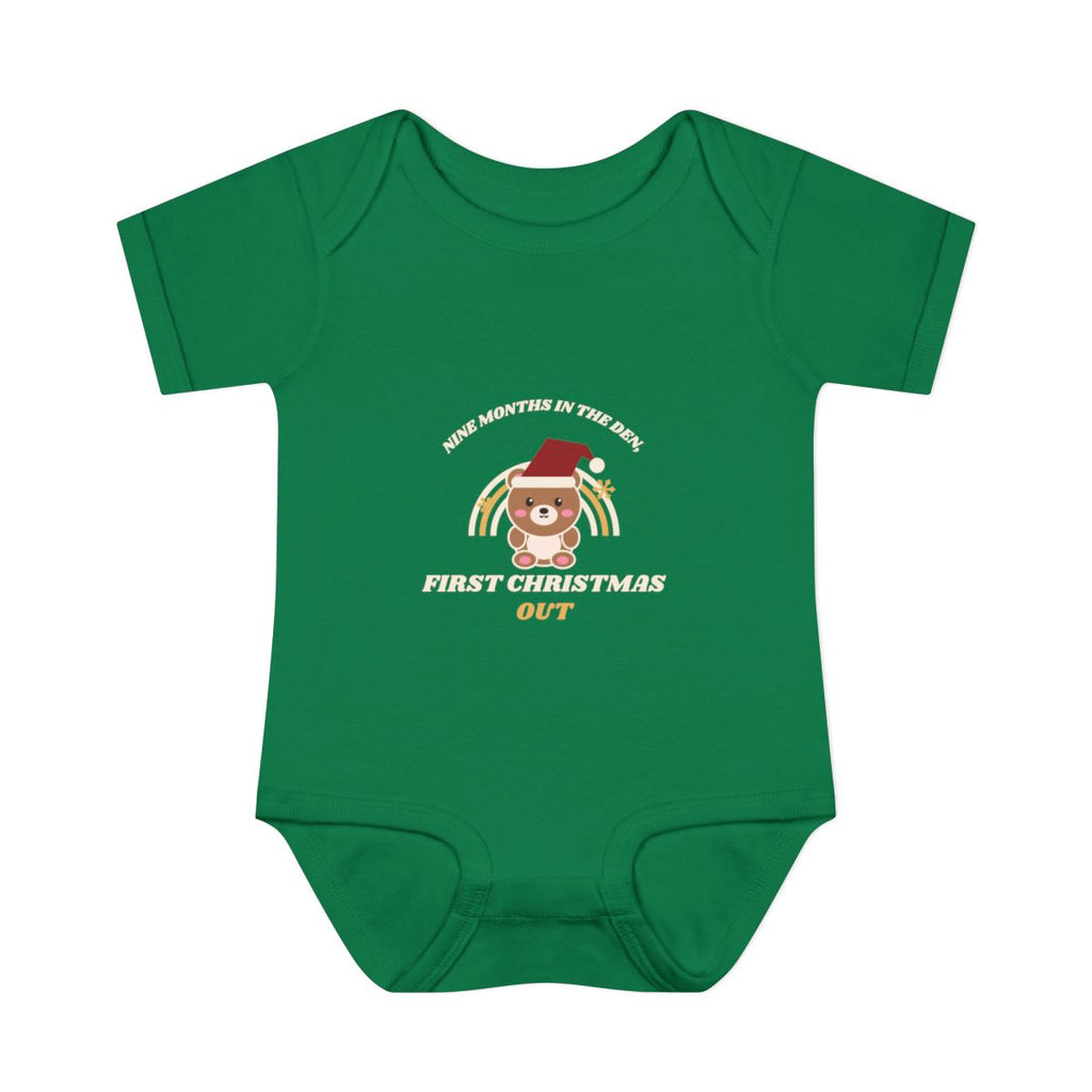 Christmas retro bear bodysuit - Kelly - front