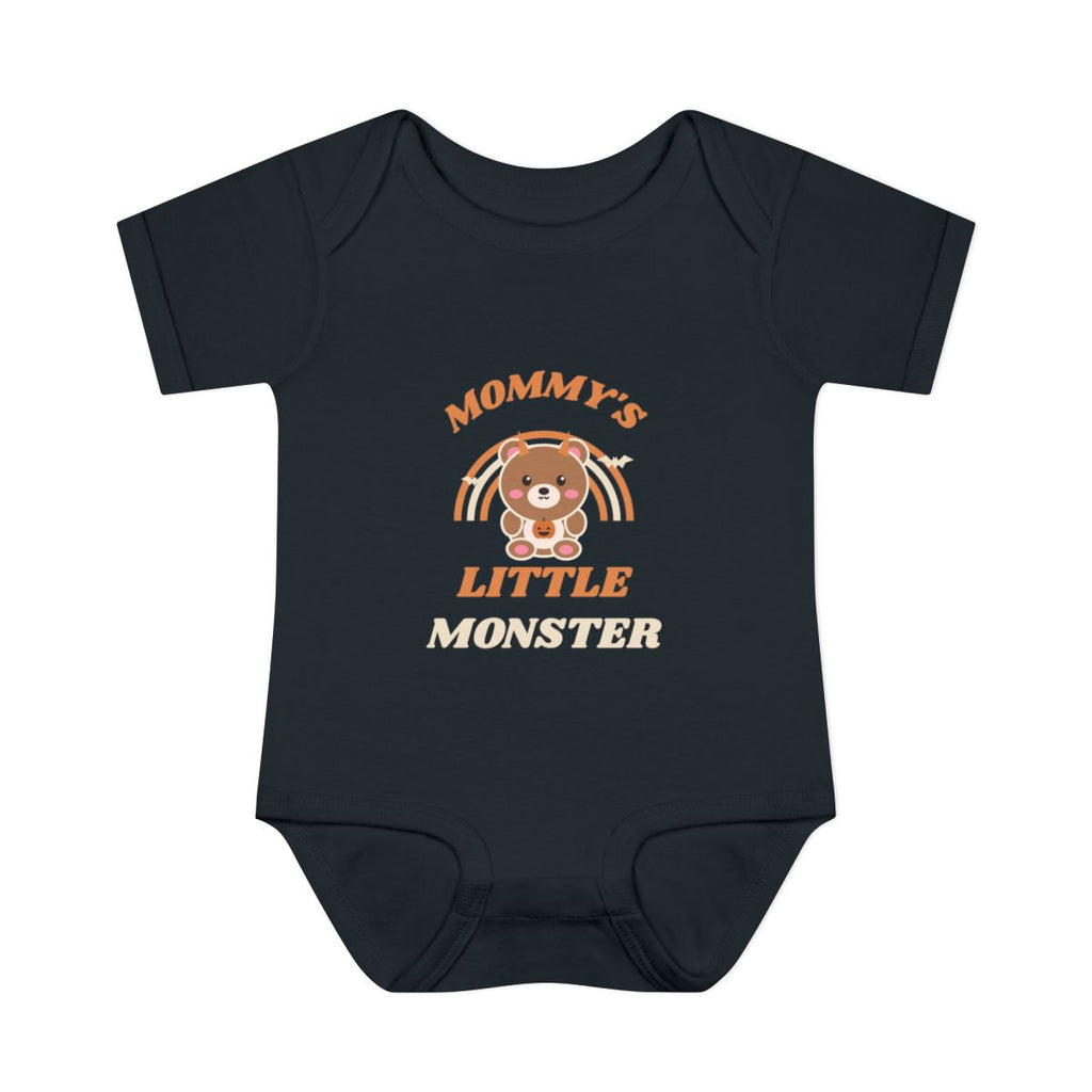 Halloween retro bear bodysuit - Black - front