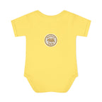 New Year's retro bear bodysuit - Butter - back