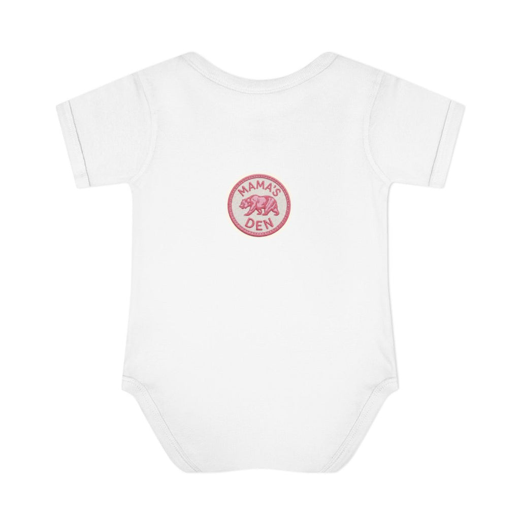 New Year's retro bear bodysuit - White - back