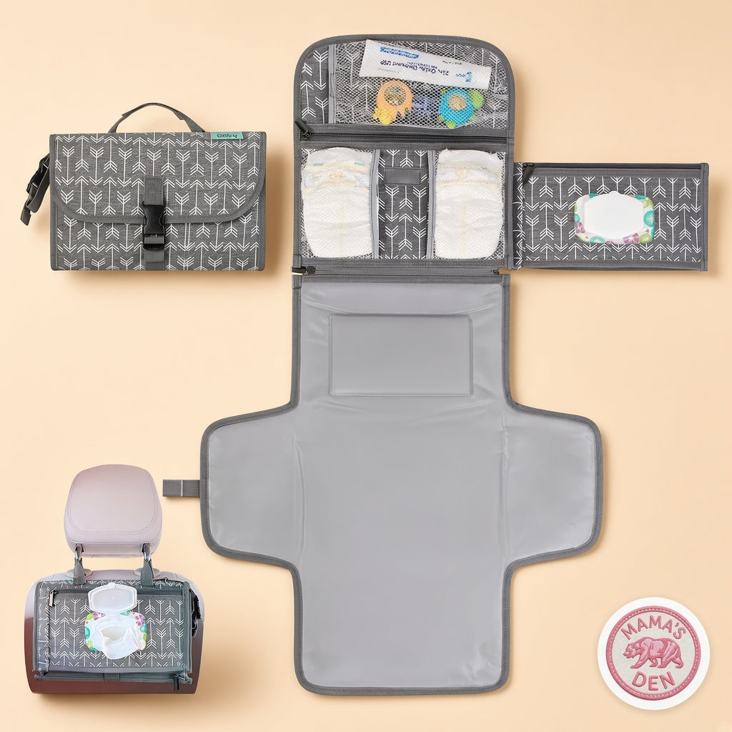 Cream boutique photo — Mama's Lifesaver Cub Changing Pad & Wipes (1)