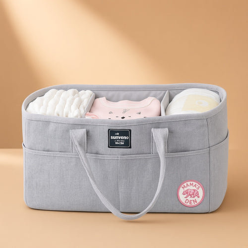 Cream boutique photo — Bear Necessities Diaper Caddy – Gray (2)