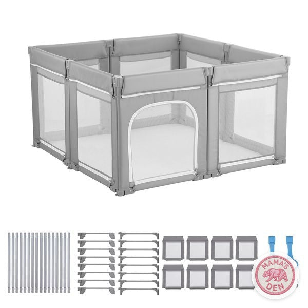 Foldable baby playpen 47 x 47 inch with mesh walls