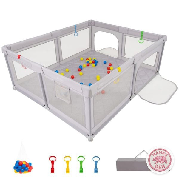 Portable baby play yard with ocean balls