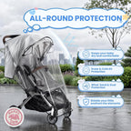 Clear stroller rain cover, view 2 of 6