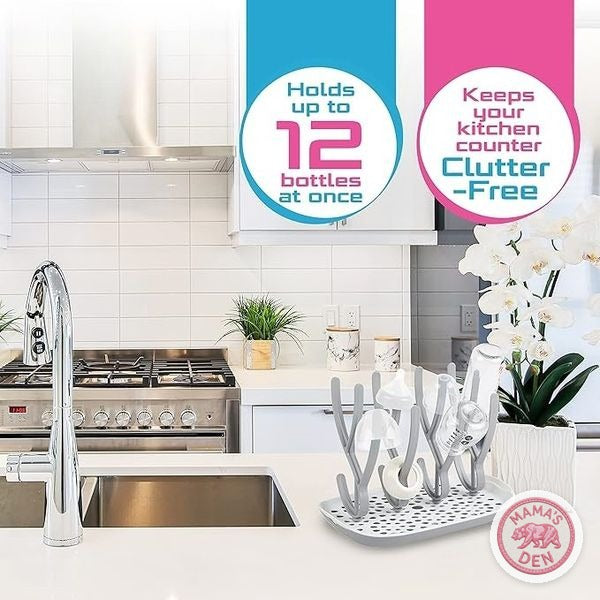 Mama's Den Space-Saving Bottle Drying Rack