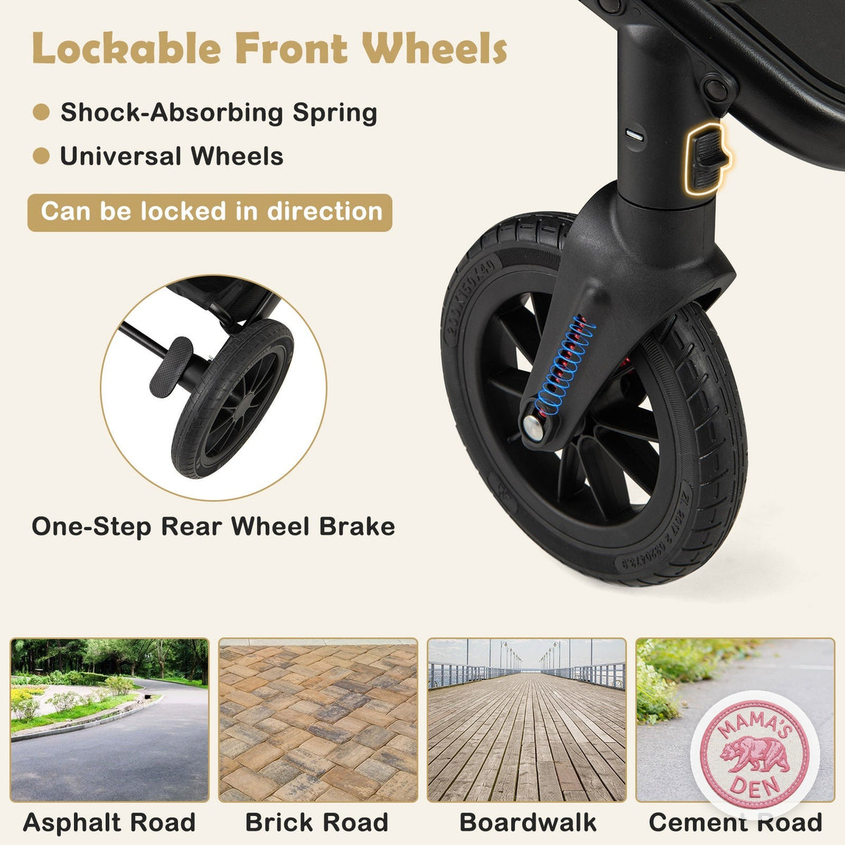 Bearmobile Cradle front wheels